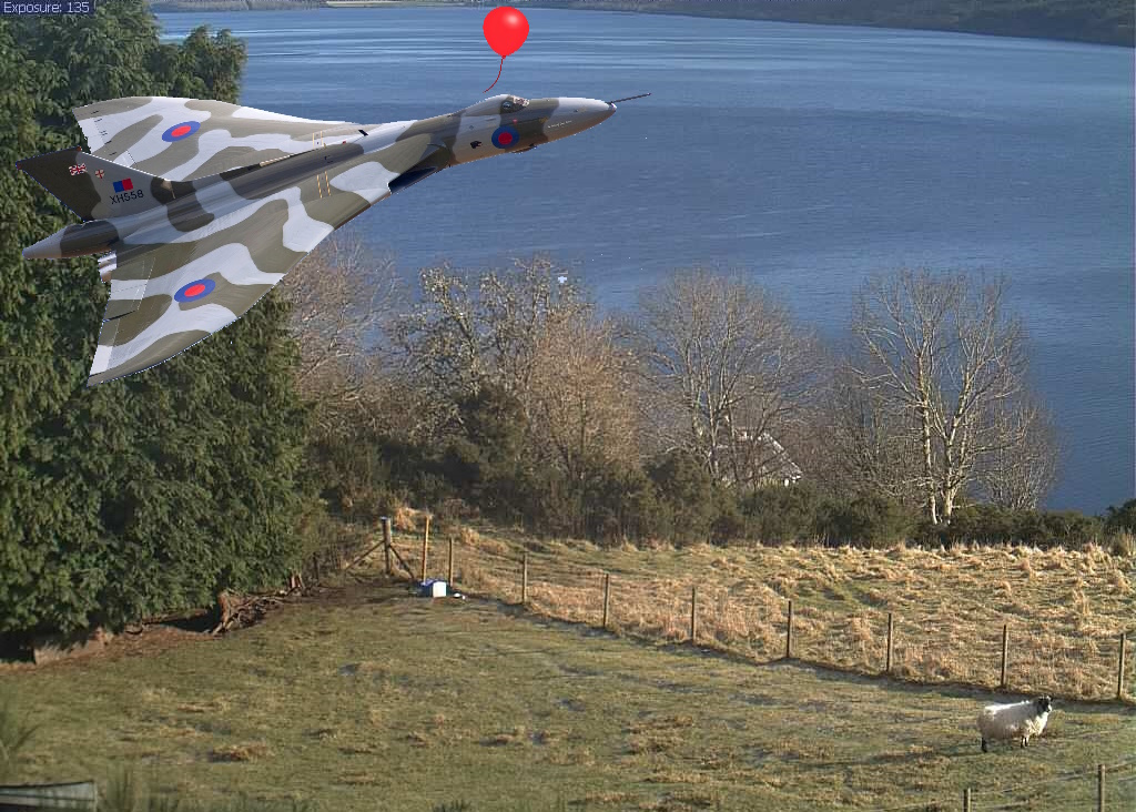RAF Vulcan bomber destroys Loch Ness Monster balloon